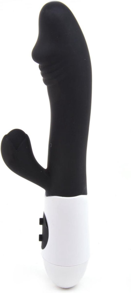 Goedkoopste G-Spot Rabbit Penis Vibrator Zwart - Stimulerend voor vrouwen - Eikelvormige top - Stimulerend voor clitoris - Waterproof - Spannend voor koppels - Sex speeltjes - Sex toys - Erotiek - Sexspelletjes voor mannen en vrouwen – Seksspeeltjes - Stimulator