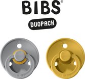 BIBS Fopspeen - Maat 2 (6-18 maanden) DUOPACK - Cloud & Oker - BIBS tutjes - BIBS sucettes