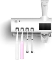 Tandpasta dispenser-tandenborstelhouder-UV sterilisator voor tandenborstels-UV sterilisator scheermessen voor een échte schone tandenborstel