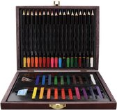 Boîte à dessin - Set de dessin - Crayons - crayons de couleur, crayons de couleur, gomme et taille-crayon - 40 pièces - Set de dessin XL - Dessin - Coffret à dessin