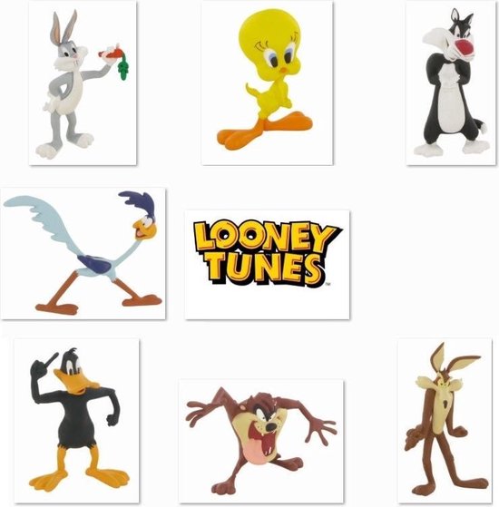 Looney Tunes - speelset 7 figuren - kunststof - 6-10 cm - Comansi