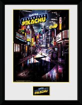 Framed Collector Print met kader 30 x 40 cm Detective Pikachu