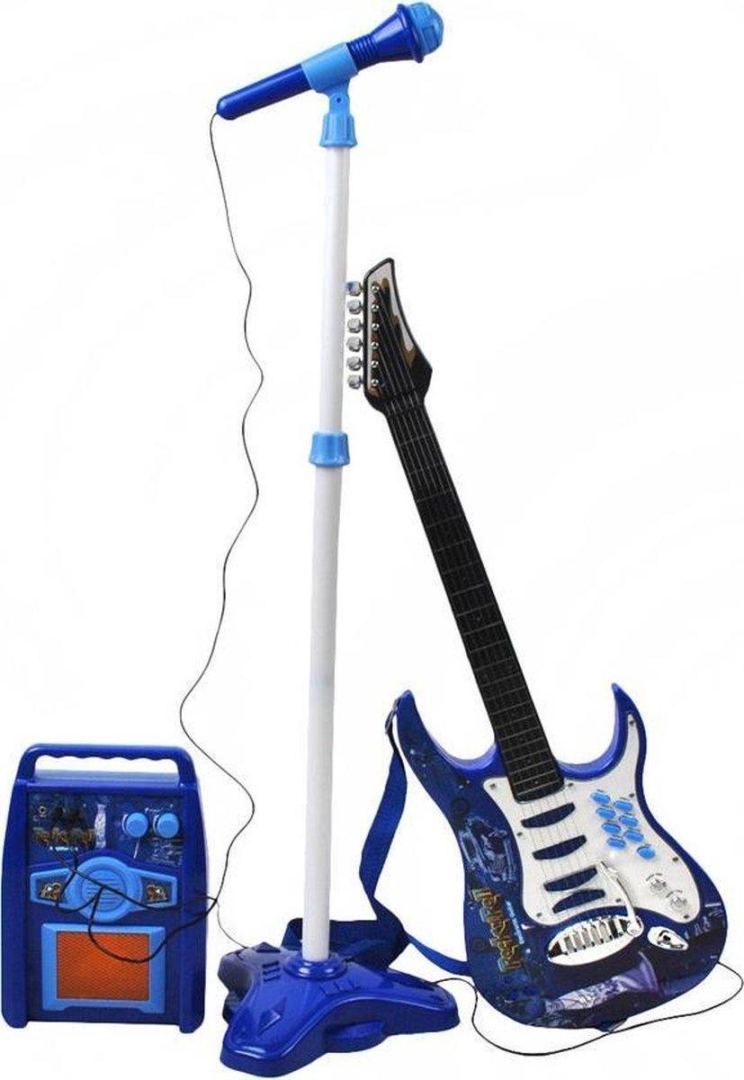 Électrique - guitare - Avec amplificateur - Microphone et support - Rose -  Set pour