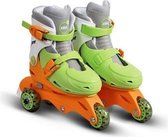Zinc inline skates rolschaatsen verstelbaar 9-12 groen-oranje