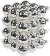 36 glasballen/cap zilver glans 57mm | Kerst | Kerstballen