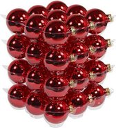 36 glasballen/cap rood glans 57mm | Kerst | Kerstballen