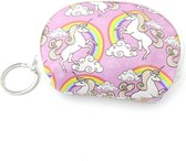 Unicorn portemonnee etui voor kinderen met rits en sleutelring - roze