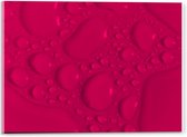 Acrylglas - Druppels op Roze Achtergrond - 40x30cm Foto op Acrylglas (Wanddecoratie op Acrylglas)