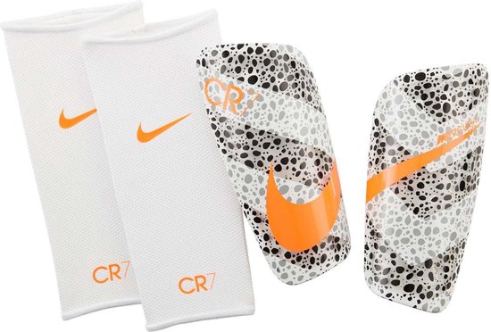 Nike Mercurial Lite CR7 Scheenbeschermers - Voetbal - Wit - Zwart - Oranje  - M | bol.com