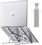 Salext laptop standaard - Aluminium - Verstelbaar - Laptop stand - Opberg zakje - t/m 16 inch