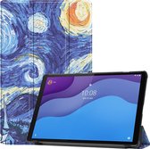 Tablet Hoes geschikt voor Lenovo Tab M10 HD tri-fold Hoes - 2e Generatie (TB-X306) - 10.1 Inch - Auto Sleep/Wake Functie - Sterrenhemel