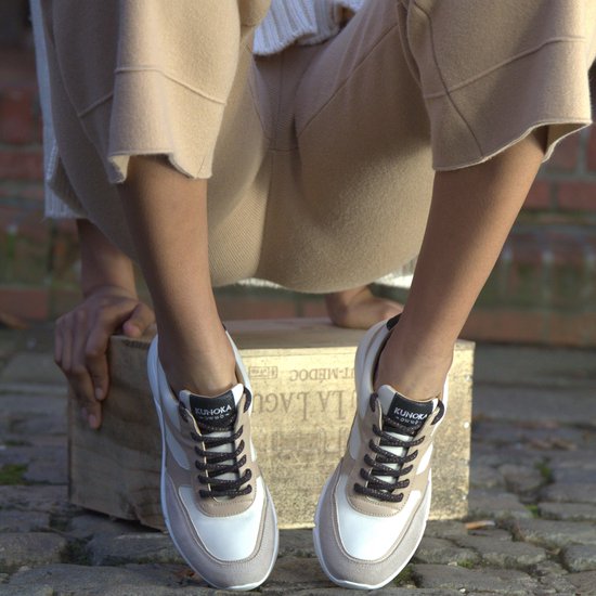 Onverbiddelijk raken Recreatie KUNOKA ARI platform sneaker cream - Sneakers Dames - maat 42 - Beige Wit |  bol.com