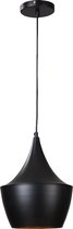 QUVIO Hanglamp modern / Plafondlamp / Sfeerlamp / Leeslamp / Eettafellamp / Verlichting / Slaapkamer lamp / Slaapkamer verlichting / Keukenverlichting / Keukenlamp - Rond met koperen binnenkant - Diameter 25 cm