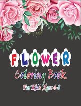 Flower Coloring Book for Kids Ages 4-8