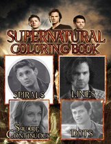 Supernatural Coloring book: Spirals, Dots, Lines, Square Continuous