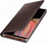 Samsung Wallet Echt Leer Bookcase voor de Samsung Galaxy Note 9 - Bruin