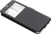 Rhombus Booktype Samsung Galaxy A6 Plus (2018) hoesje - Zwart