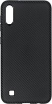Carbon Softcase Backcover Samsung Galaxy A10 hoesje - Zwart