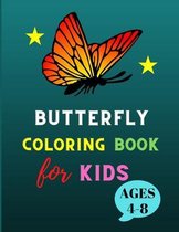 Butterfly coloring book for kids ages 4-8