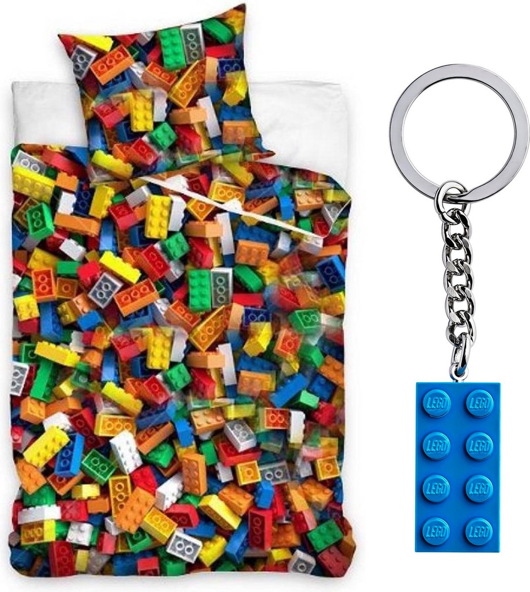 Housse de couette Lego avec porte-clés en pierre Lego pour enfants, couette  de chambre... | bol.com