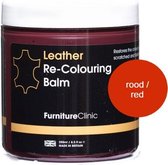 Leer Balsem -Kleur : Rood / Red - Kleur Herstel en Beschermen van Versleten Leer en Lederwaar – Leather Re-Colouring Balm