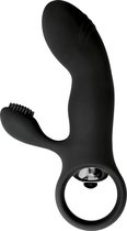 Mini Vibrator met Clitoris Borsteltje - zwart