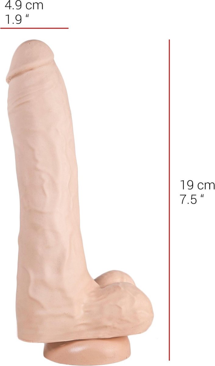 Goedkoopste 515 line Dildo met zuignap 19 cm - beige
