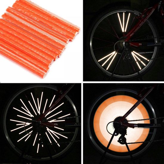 Réflecteur de rayon de vélo 12pcs Roue de vélo Rayon Réflecteur De
