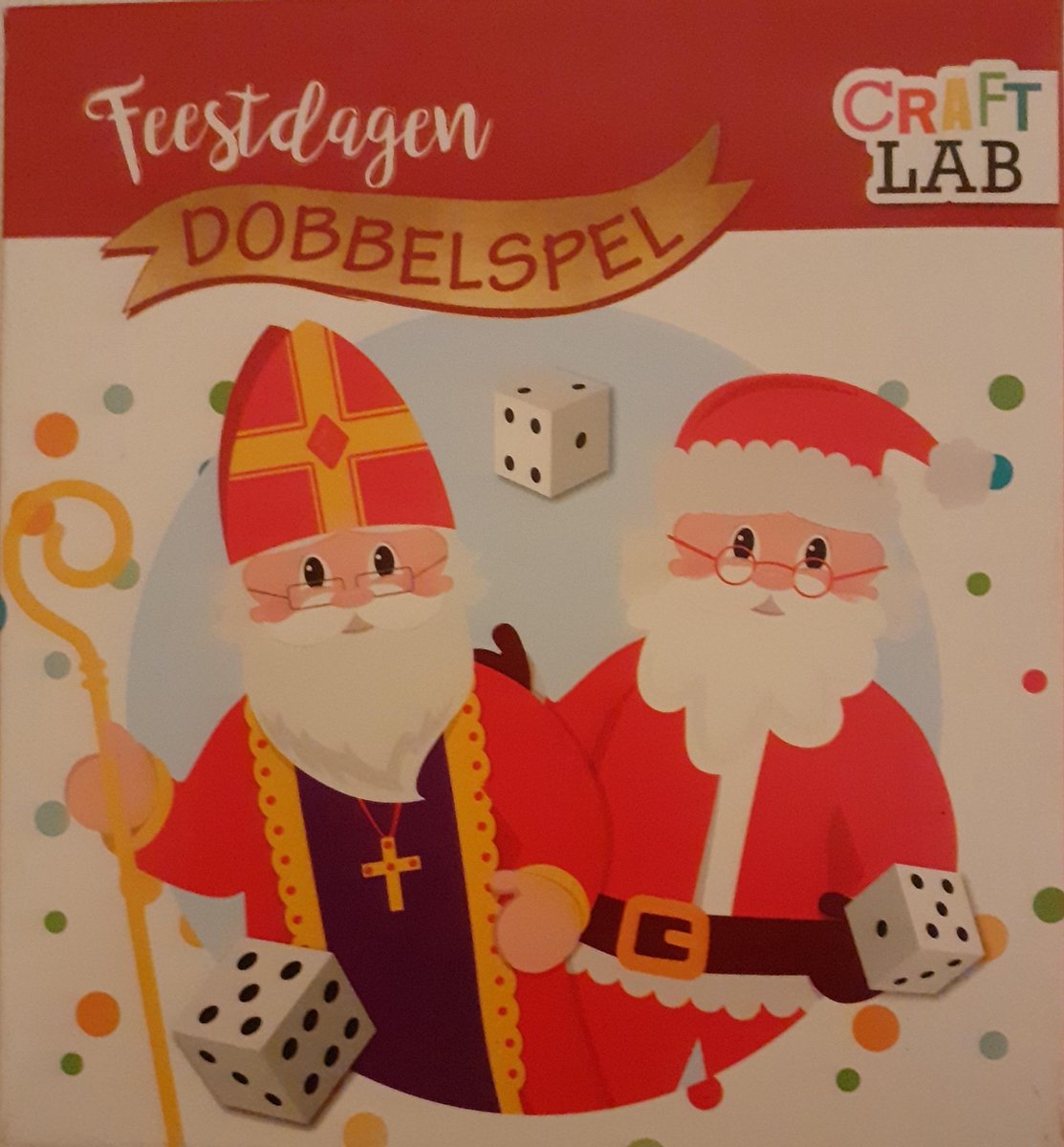 Geruïneerd pasta Onvervangbaar Feestdagen Sinterklaas en Kerstman Dobbelspel Dobbelen - Cadeautje  dobbelsteen... | bol.com