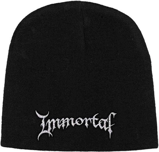 Immortal Beanie Hat Logo Zwart