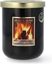 Heart & Home - geurkaars in pot (L) - Welcoming Fire