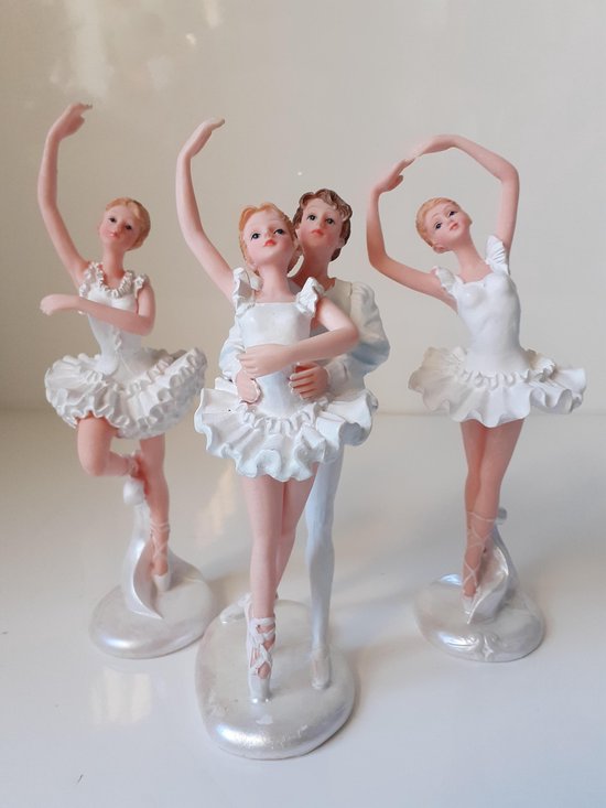 Ballerina beeldje SET van 3 ballerina beeldjes 18x6x8 cm | bol