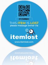 Slimme sticker - itemlost -  slimme Sticker groot rond - QR code - Secure -