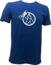 Cycle Gifts Hammerman T-shirt - Shirtje - Kort T-shirt - Fietser - Unisex - Ronde Hals - T-shirt Heren - T-shirt Vrouwen - Maat L  – Blauw