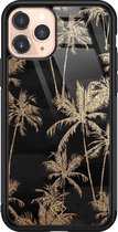 iPhone 11 Pro hoesje glass - Palmbomen | Apple iPhone 11 Pro  case | Hardcase backcover zwart