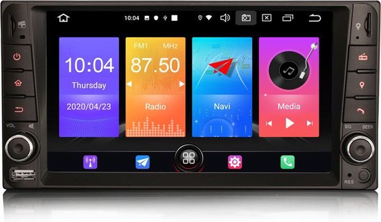 Ruilhandel Volwassenheid brandstof 6.95" Android autoradio voor Toyota met Navigatie, Bluetooth en Handsfree  bellen, DAB+ opt | bol.com
