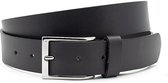 Heren riem zwart 3.5 cm breed - Zwart - Casual - Leer - Taille: 85cm - Totale lengte riem: 100cm - Mannen riem