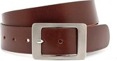 JV Belts Rood bruine dames riem - dames riem - 4 cm breed - Rood Bruin - Echt Leer - Taille: 85cm - Totale lengte riem: 100cm