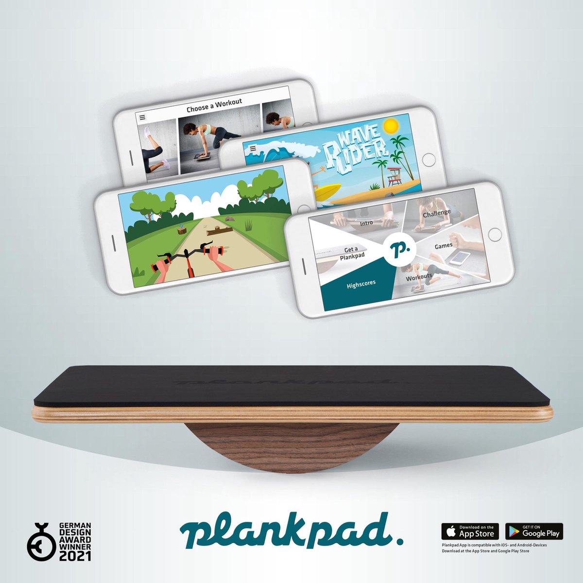 Plankpad PRO - Balance Board & Bodyweight Fitness Trainer avec application  avec jeux