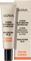 AHAVA CC Cream Kleurcorrectie - Egaliseert & Beschermt | SPF-30 Zonbescherming | Dagcrème voor Alle Huidtypen | Hydraterende Gezichtscrème voor mannen & vrouwen | Moisturizer voor een droge huid & gezicht - 30ml