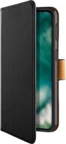 Samsung Galaxy A21s Hoesje - Xqisit - Slim Serie - Kunstlederen Bookcase - Zwart - Hoesje Geschikt Voor Samsung Galaxy A21s