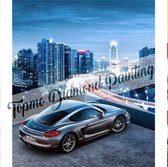 TOPMO - Sportwagen - nachtleven - 40X50CM- Diamond painting pakket - HQ Diamond Painting - VOLLEDIG dekkend - Diamant Schilderen - voor Volwassenen – ROND