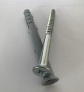 Cleverfix Kozijnplug, Constructieplug van krimpvrij nylon 10mm x 80mm pozidriv kruiskop schroef-slagnagel (50 stuks)