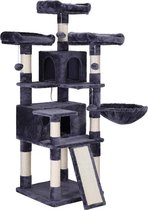 MIRA Home - Krabpaal voor katten - Kattenspeeltjes - Dieren - Spaanplaat - Donkerblauw - 55x55x168