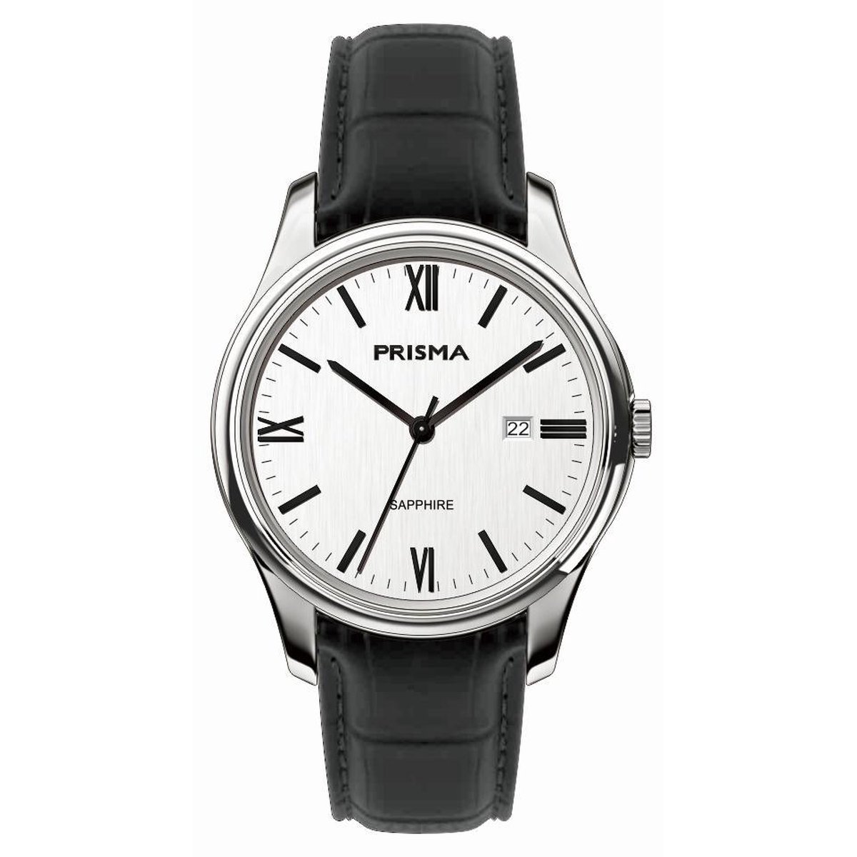 Prisma Horloge P.2016 Heren Alfa Silver Black saffierglas
