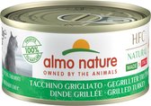 Almo Nature Natvoer voor Katten - HFC Natural - 24 x 70g - Gegrilde Kalkoen - 24 x 70 gram