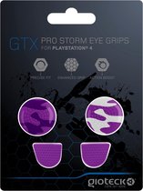 Gioteck GTX PS4 - Thumb Grips PS4 Bouchons/Capuchons/Protection en Silicone pour Joysticks Grips Playstation 4 - Antidérapant - Aide a viser - Protection Manette ps4 - Camo Mauve et Blanc