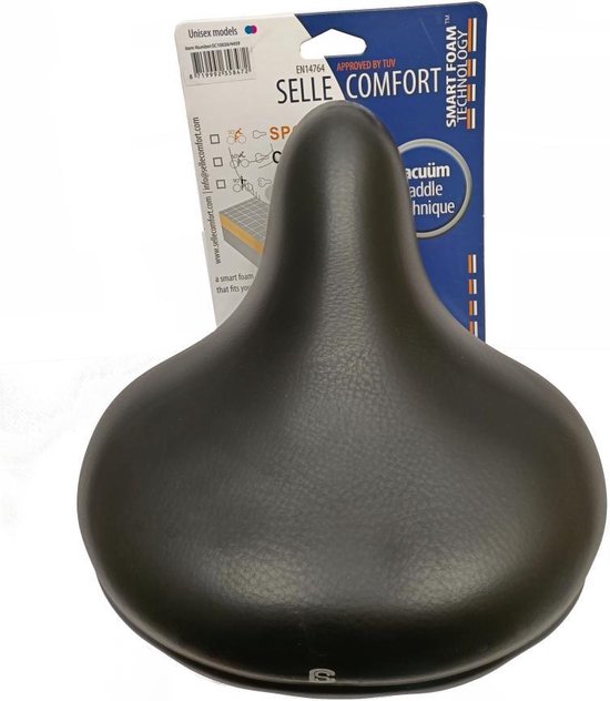 Selle Comfort zadel Retro M zonder strop memory foam zwart voor maar 24