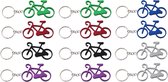 Fiets Sleutelhangers 719906 Mix kleuren per 12 stuks VERPAKT