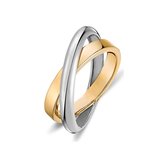 CHRIST Gold Dames Dames Ring 9 karaat geelgoud, wit goud 9 karaat 58 Goud 32004406